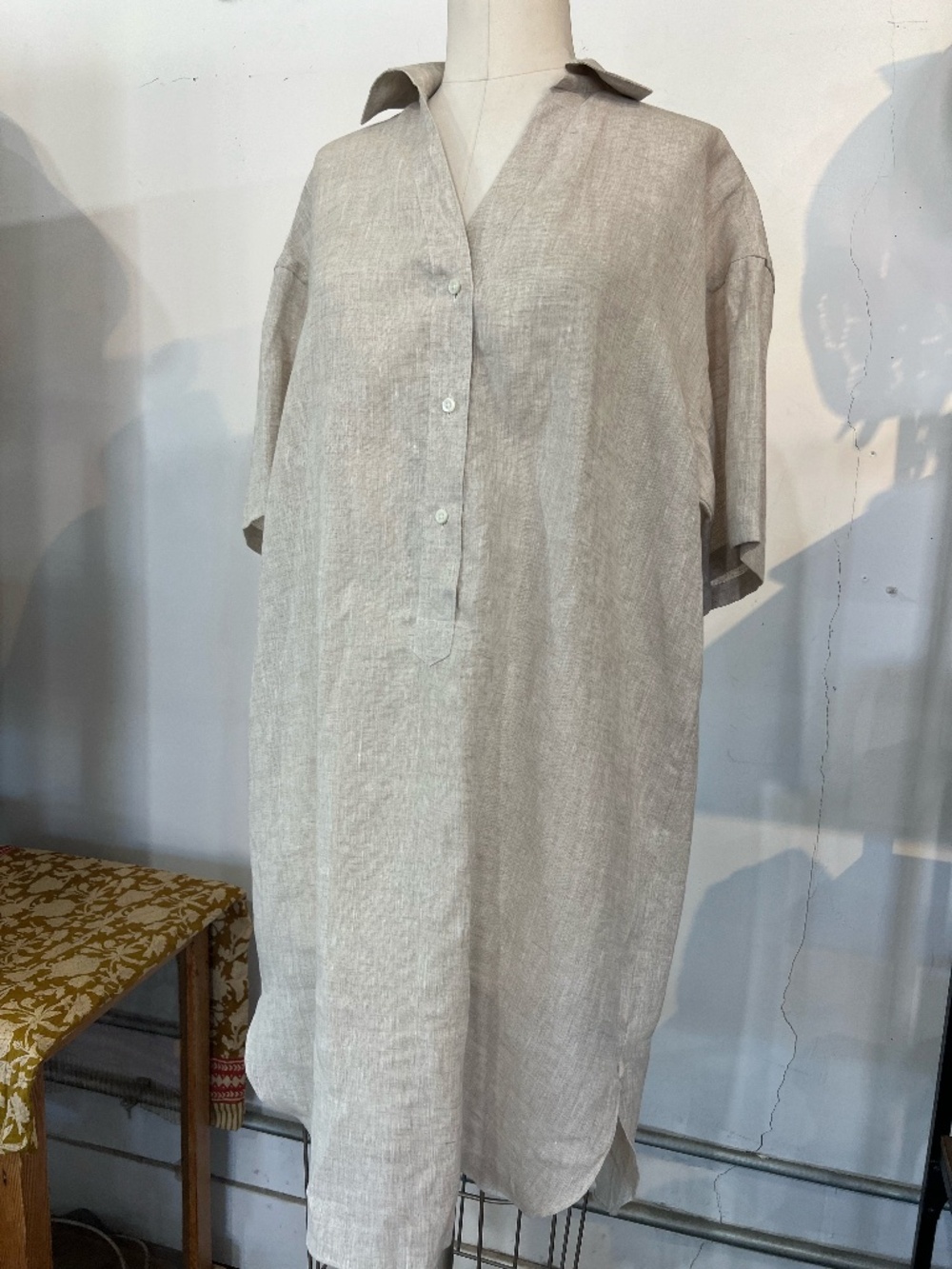Emanuele Maffei's Linen Short Sleeve Mini Dress